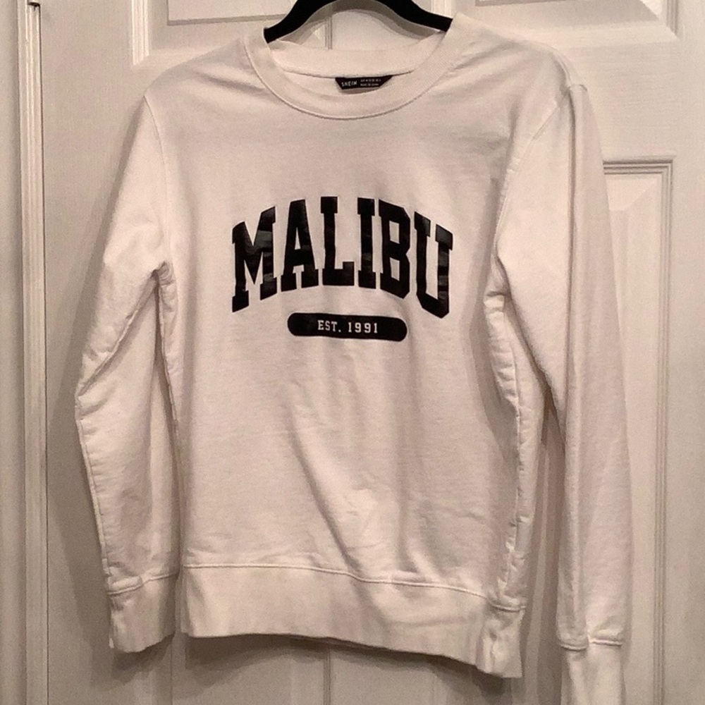 White Malibu Crewneck Sweater